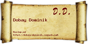Dobay Dominik névjegykártya